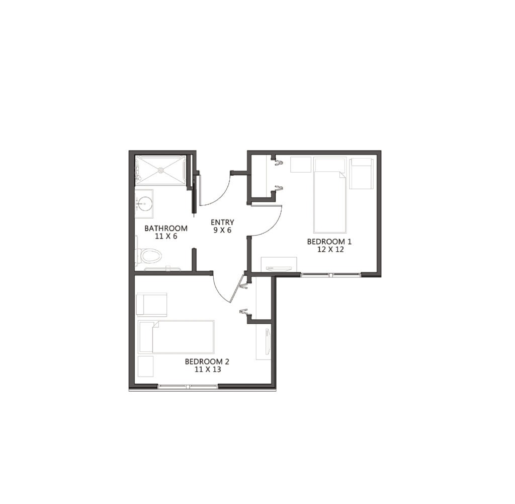 Memory Care Companion Suite floor plan image.